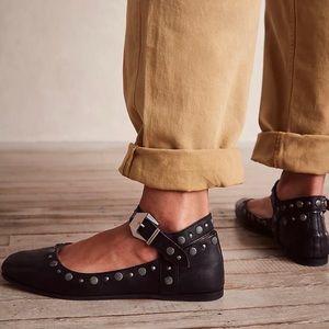 Free People Mystic Mary Jane Leather Flats